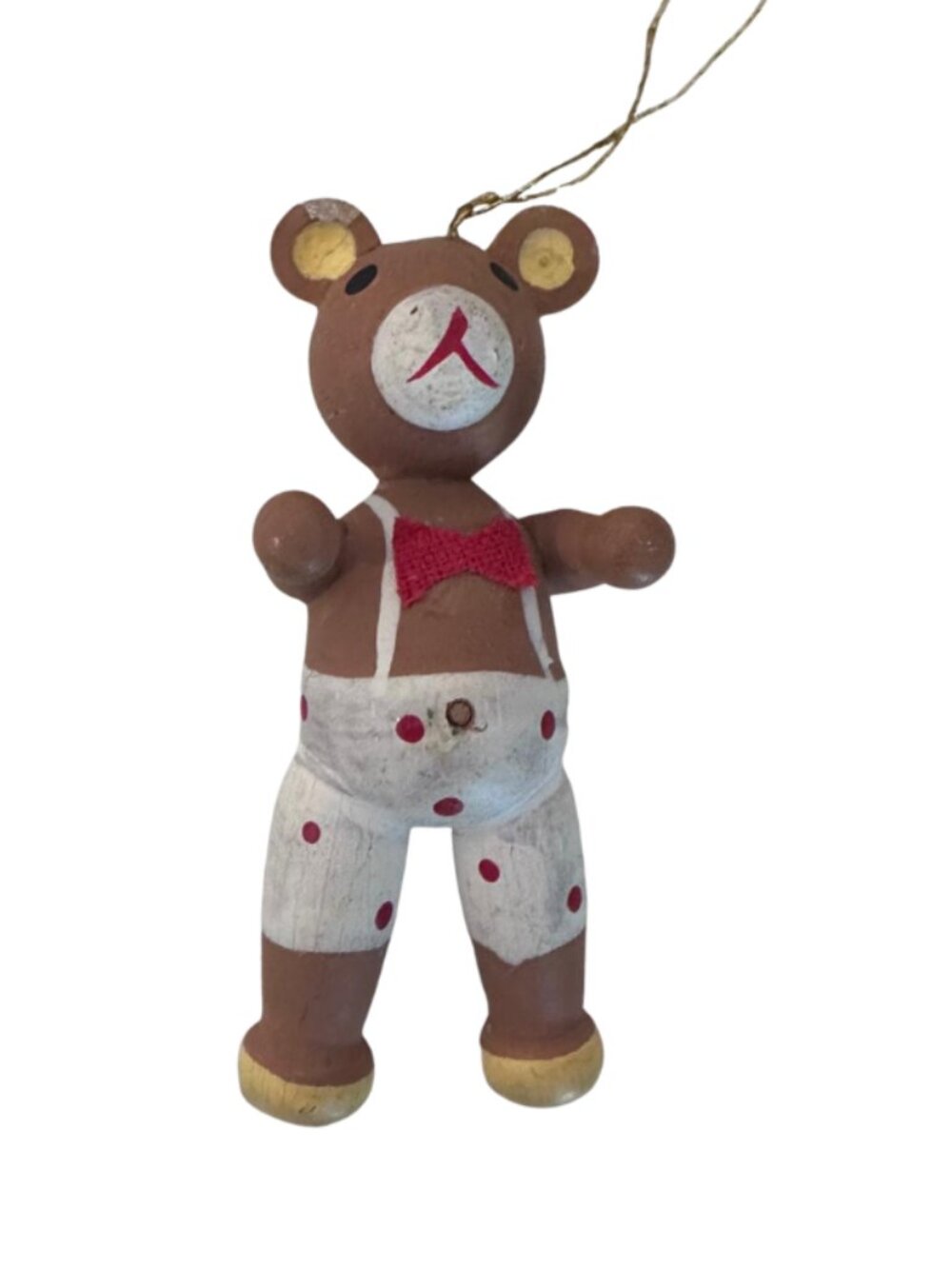 Vintage Teddy Bear Christmas Ornament